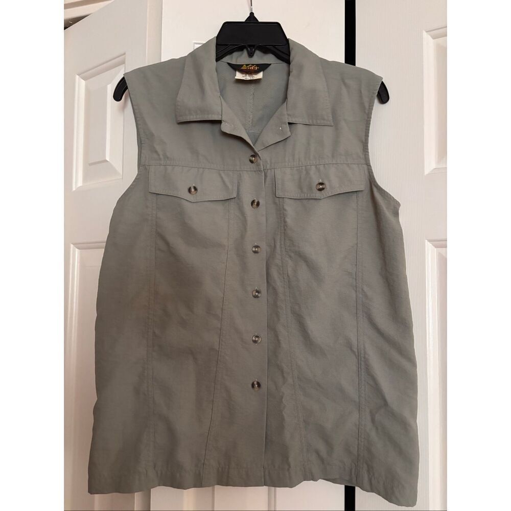 REI Sage Green Sleeveless Hiking Shirt